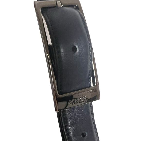 Vince Dark Blue Crocodile Leather Embossed Calf Skin Crossbody Bag Purse - Picture 7 of 9